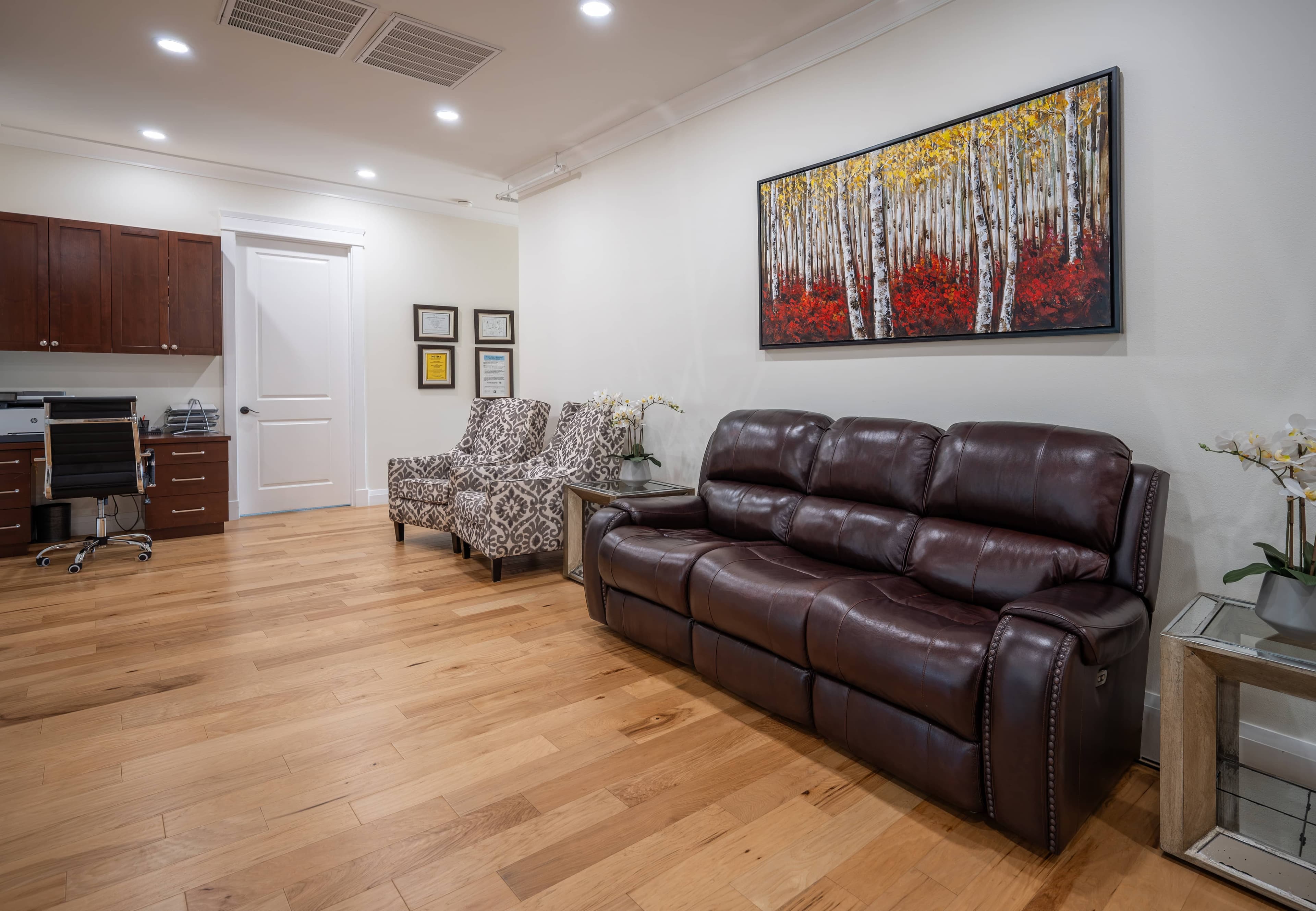 The bright community living room